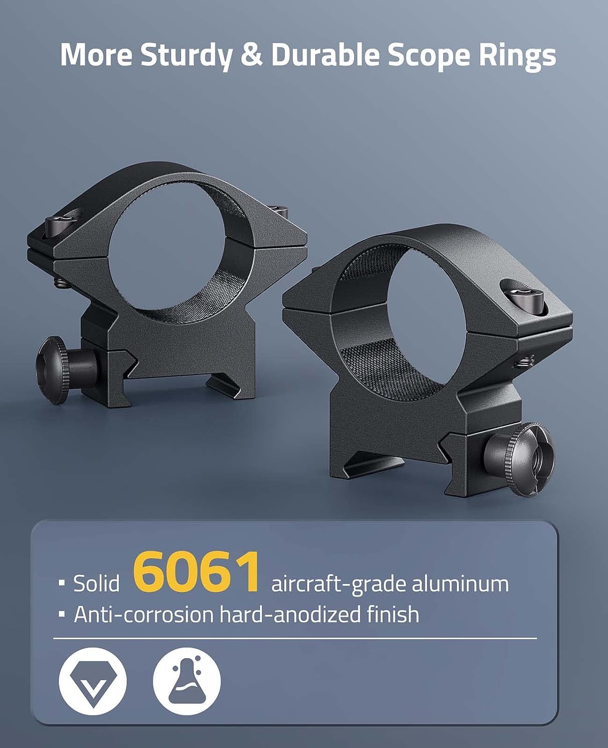 CVLIFE 1 inch Scope Rings Mounts - 20mm Scope Mount Low Profile - 2 Pi