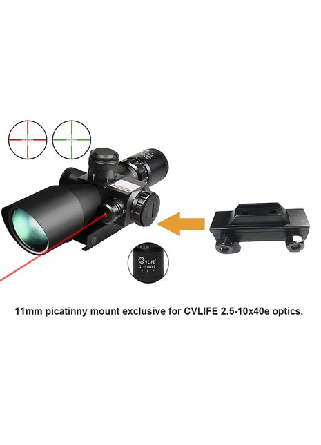 CVLIFE 11mm Picatinny Mount Exclusive for 2.5-10x40 Optics