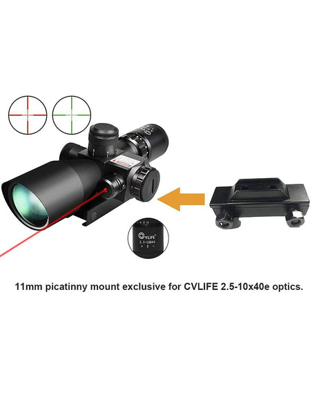 CVLIFE 11mm Picatinny Mount Exclusive for 2.5-10x40 Optics