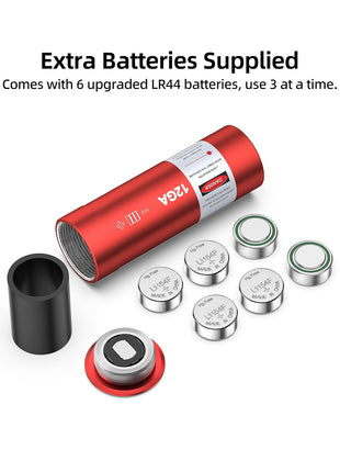 12GA Red Dot Laser Boresighter with 2 Sets of Batteries