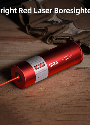 Bright Red Laser Boresighter for 12 Guage Chamber