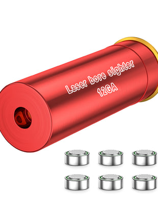CVLIFE 12 Gauge Laser Bore Sight Red Dot Boresighter with 2 Sets of Batteries