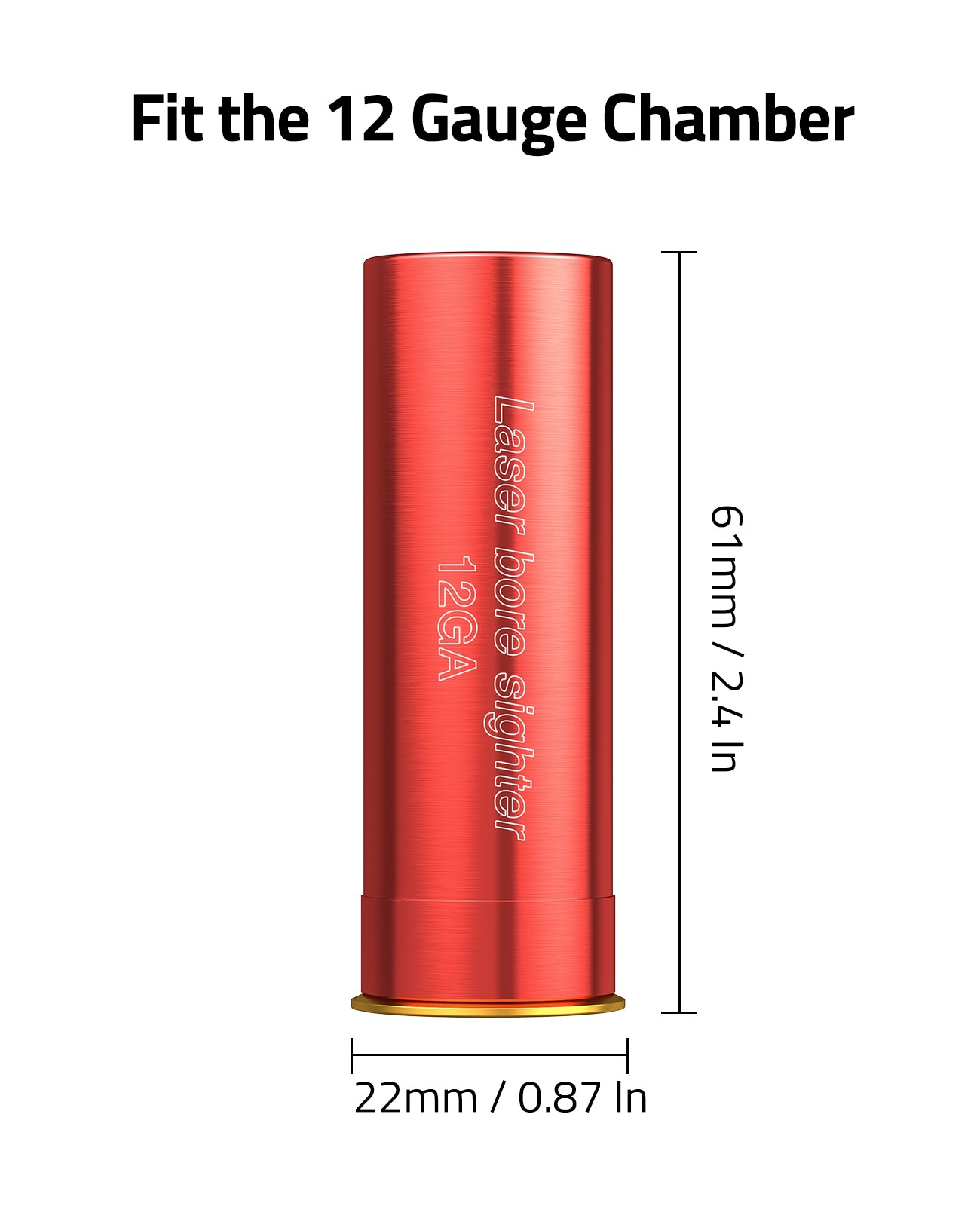  12GA Red Dot Laser Bore Sight in-Chamber Cartridge Laser Bore  Sighter with Two Sets Batteries : Sports & Outdoors