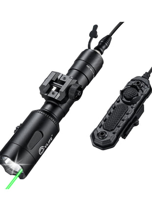 1680 Lumens Tactical Flashlight Laser Light Combo
