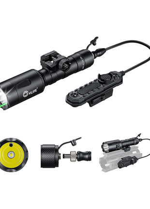 CVLIFE 1680 Lumens Laser Light Combo Tactical Flashlight for Picatinny Rail Mount