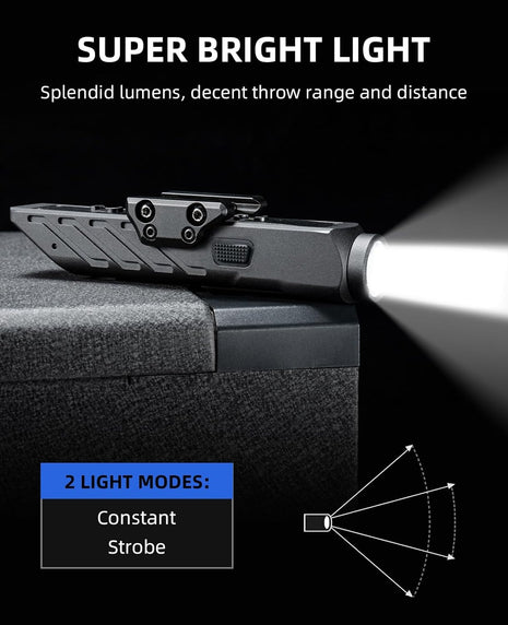 Bright Light Tactical Flashlight with 2 Light Modes