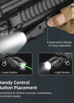 Tactical Flashlight with Press Button Easy to Adjust Light Modes