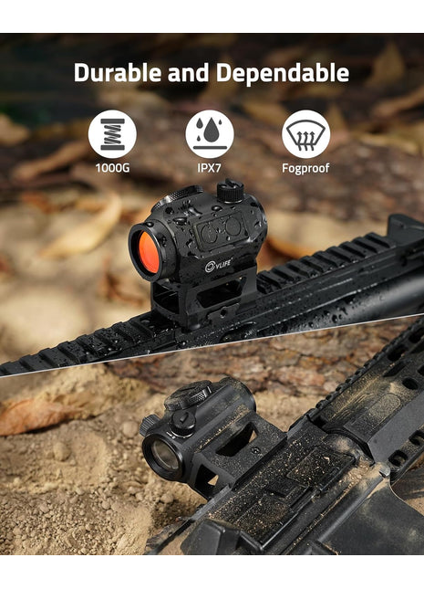 Durable and Sturdy 2 MOA Red Green Dot Sight for Picatinny Rail