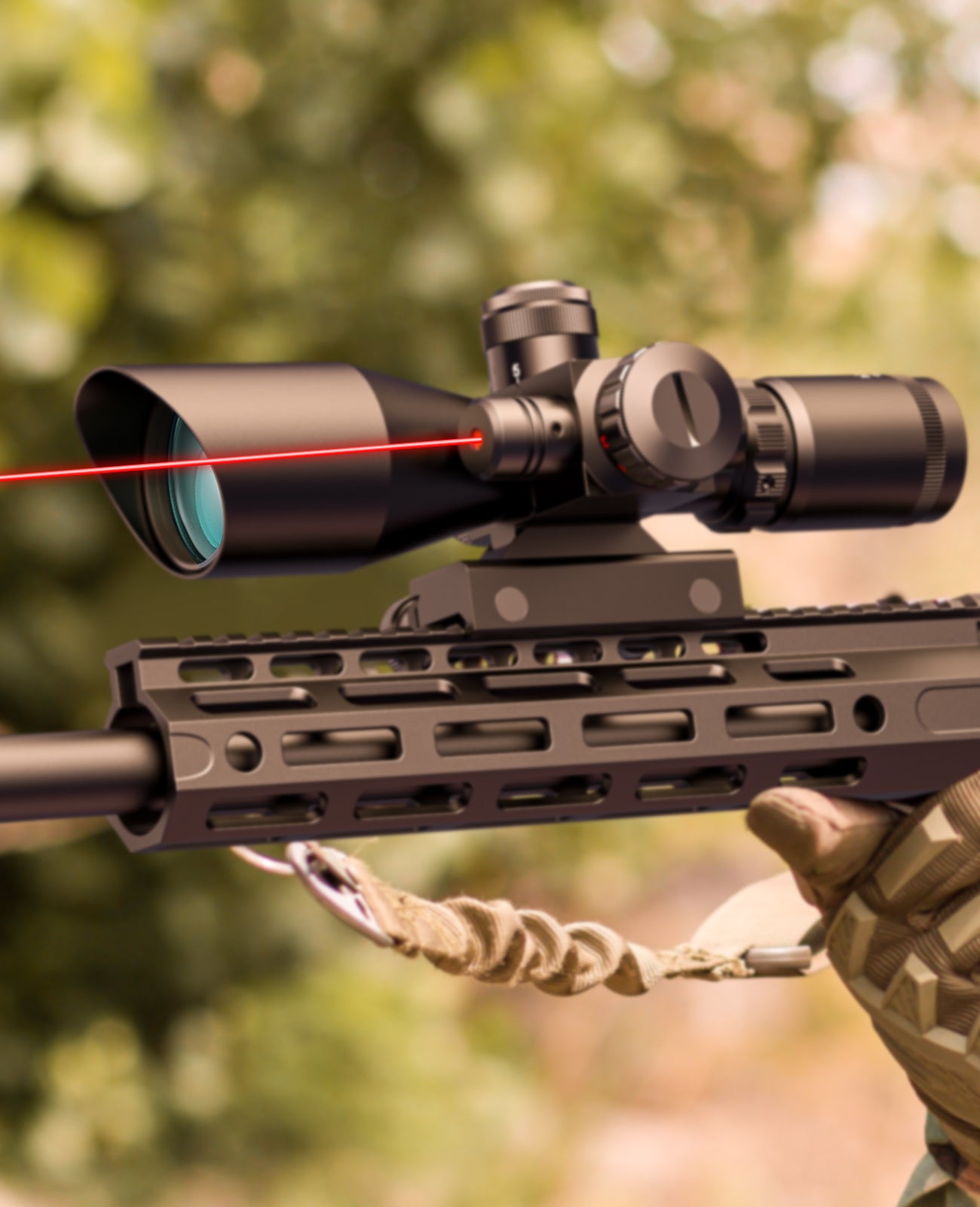 Red Laser Scope CVLIFE Red Green Illuminated Mil-dot Scope