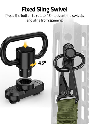 CVLIFE 2 Point Sling Adjustable Gun Sling with Metal Hook Sling Swivel