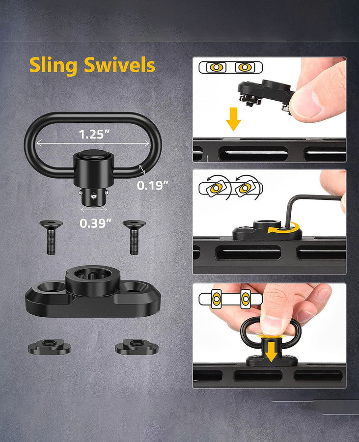 CVLIFE 2 Point Sling Adjustable Length Rifle Sling with Sling Swivels