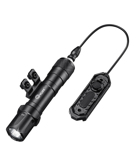 CVLIFE 2000 Lumens Tactical Flashlight for M-rail