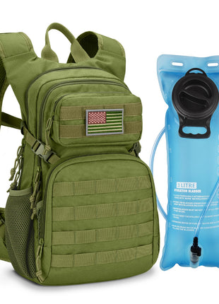 CVLIFE 22L Hydration Hiking Backpack featuring hydration bladder in green