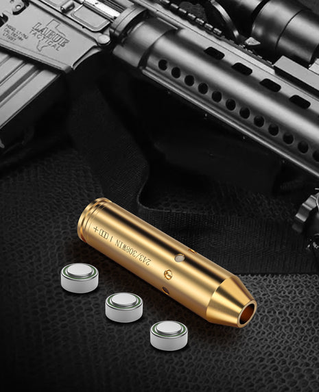 .243 308 Bore Sight Red Dot Boresighters with Three Batteries