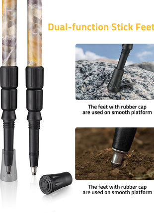 Dual-function Stick Feet for Shooting Bipod
