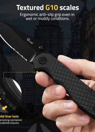 CVLIFE 26 14C28N featuring ergonomic anti-slip grip even in wet or muddy conditions in black