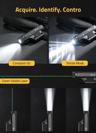 CVLIFE 2600 Lumens Rifle Light Laser Combo featuring o vlife greenvisible laser in light with green beam