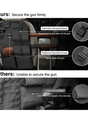Gun Holder Car Accessories Organizer with Adjustable Straps