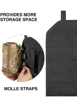 CVLIFE Upgraded Seat Back Gun Rack with Molle Panel Provides More Storage Space