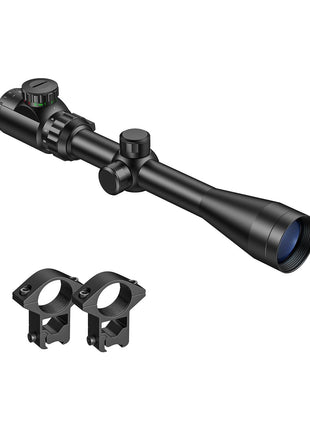 CVLIFE 3-9x40 Rifle Scope Dual Illuminated Optical Scope with 11mm Free Mounts