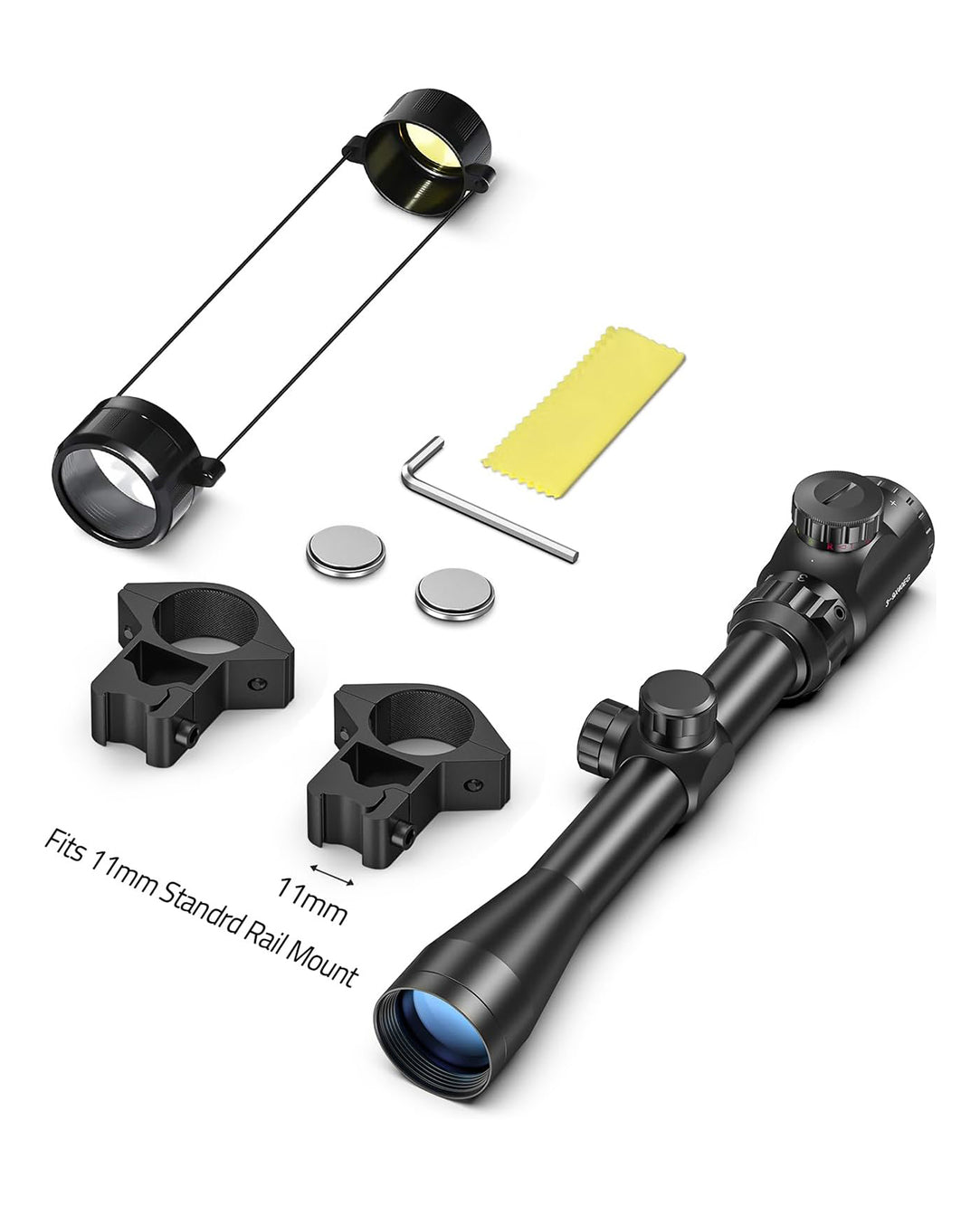 CVLIFE FoxSpook 3-9x40 Rifle Scope Dual Illuminated Optical Scope with