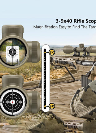 3-9x40 Rifle Scope Easy to Find the Target
