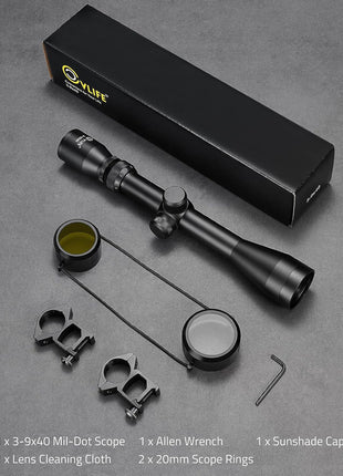 3-9x40 Mil-dot Scope Package Details