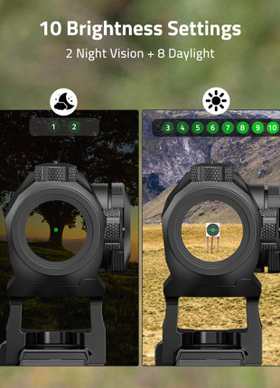 Green Dot Sight with 10 Brightness Settings 