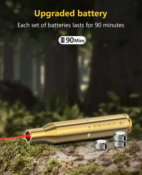 Red Laser Bore Sighter with Upgraded Batteries