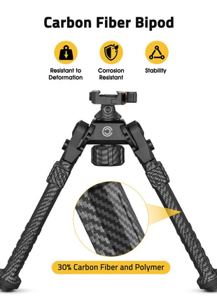 CVLIFE 30 Carbon Fiber Picatinny Bipod Quick Release featuring carbon fiber bipod resistant to