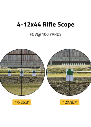 4-12x44 Scope Mil-Dot Reticle Optics Riflescope
