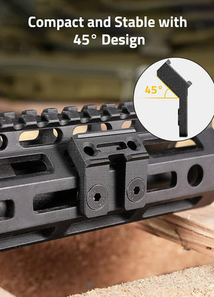 Compact and Stable M-rail Mount for Tactical Flashlight