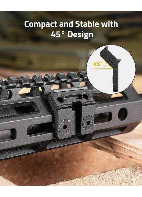 Compact and Stable M-rail Mount for Tactical Flashlight