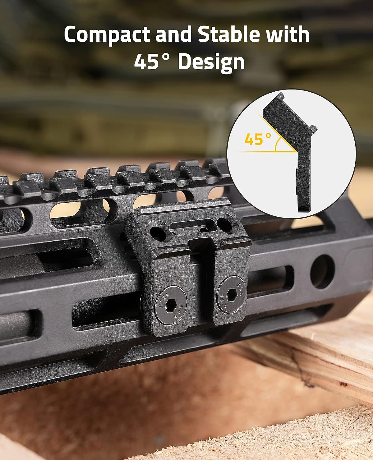 streamlight flashlight mount CVLIFE 45 Degree M-Rail Mount for Flashlight