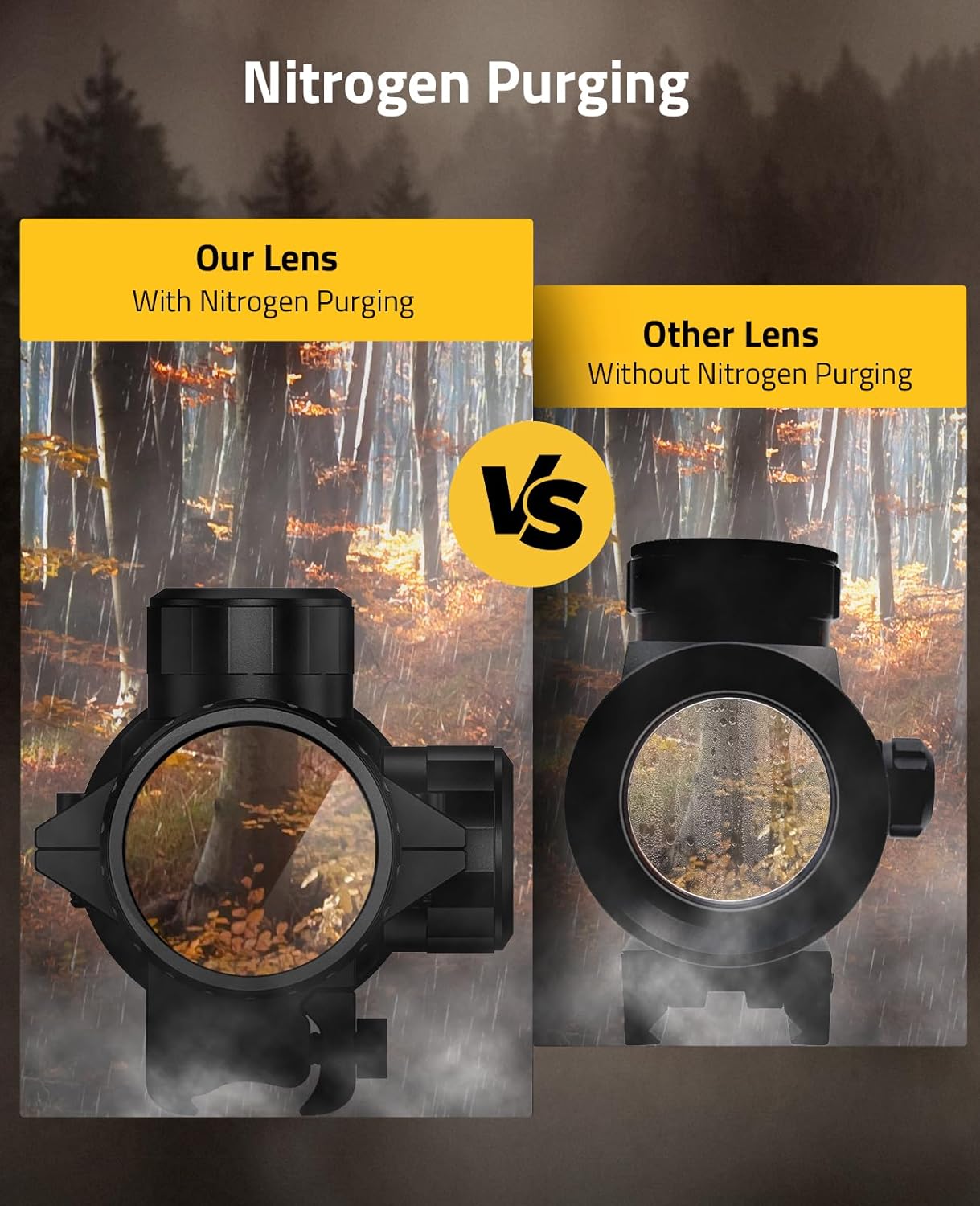 SNIPER 4X32 1 Inch Compact Scope With Adjustable Objective, Red/Green Illuminated Range Estimating Mil-dot Reticle, With Flip-up Lens Covers