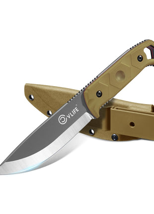 CVLIFE 5 2 D2 Full Tang Bushcraft Knife featuring vlife