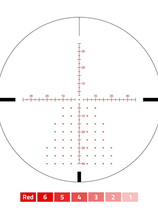 High-end and Enduring Riflescope with 6 Level Red Illuminated Reticle 