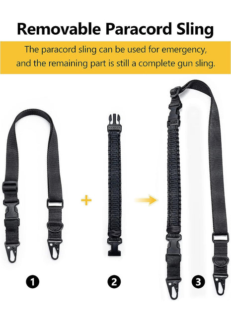 2 Point Sling with Removable Paracord Sling