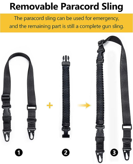 2 Point Sling with Removable Paracord Sling