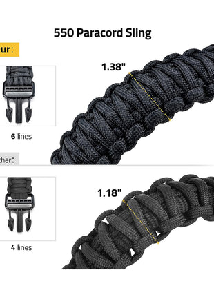 High Quality 550 Paracord Sling with Metal Hooks