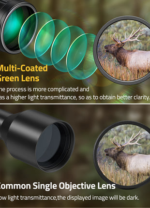 6-24x50 AOE Riflescope with Multi-coated Green Lens