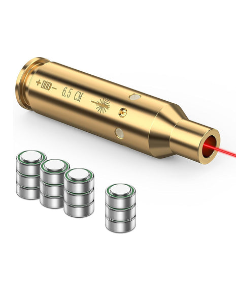 6.5cm Laser Bore Sight Red Laser Boresighter with 4 Sets of Batteries