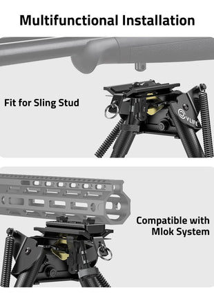 Carbon Fiber Rifle Bipod Fit for Sling Stud