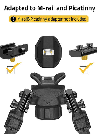 CVLIFE Rifle Bipod Compatible with M-rail and Picatinny (not included m-rail/picatinny adapter)