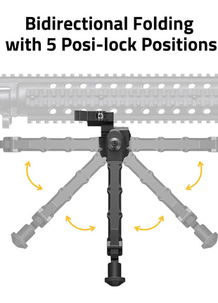 Picatinny Bipod for Rifles with Foldable Legs