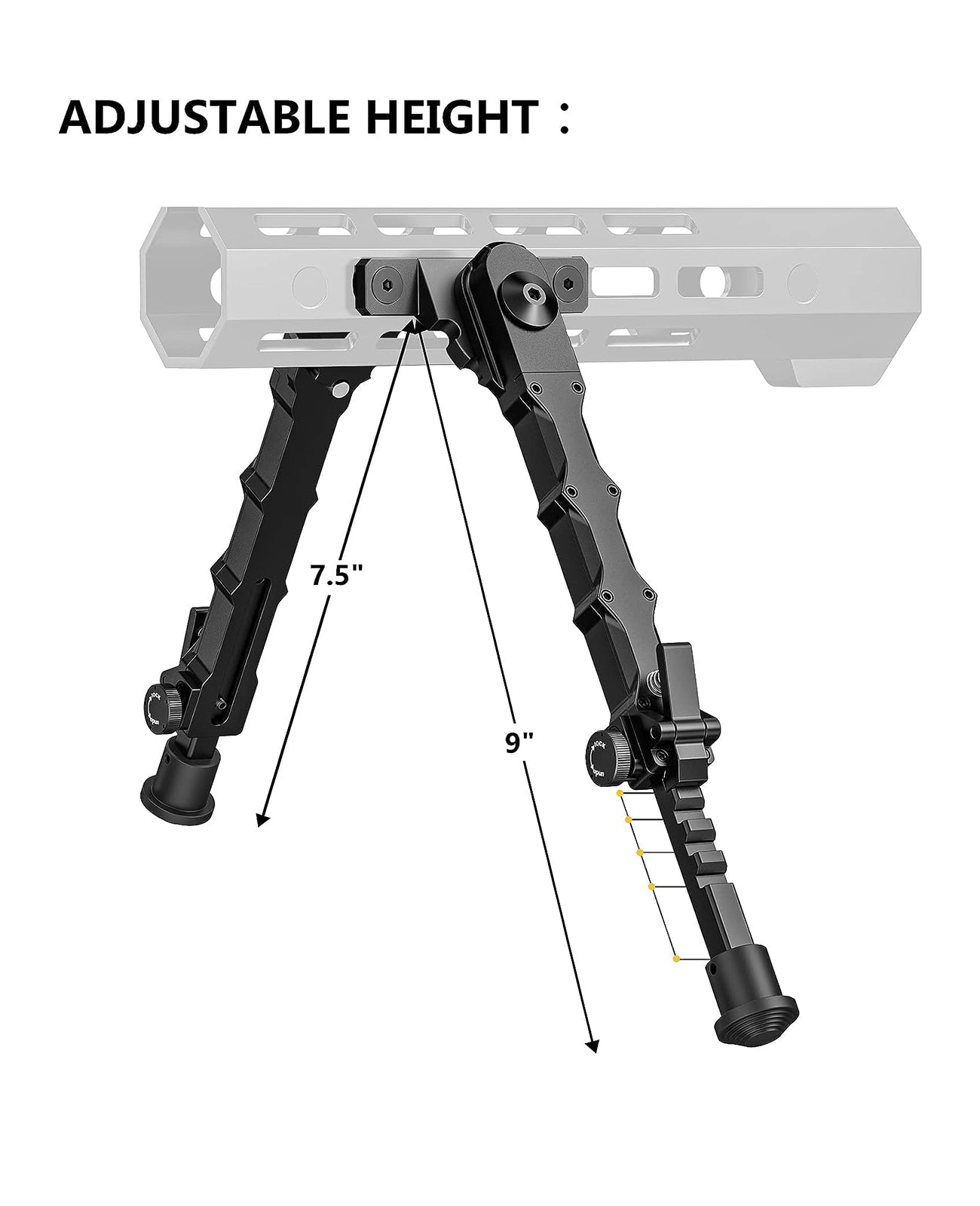 CVLIFE Bipod 9-13 Inches Rifle Bipod for Picatinny and M-rail