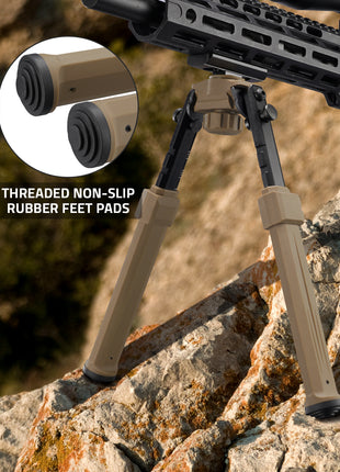 Threaded Non-slip Rubber Feet Pad for Rifle Bipod