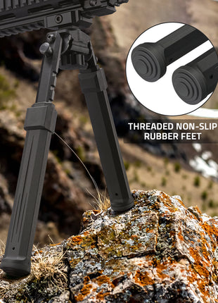 Rifle Bipod with Threaded Non-slip Rubber Feet