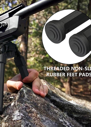 CVLIFE Rifle Bipod with Non-slip Rubber Feet Pads