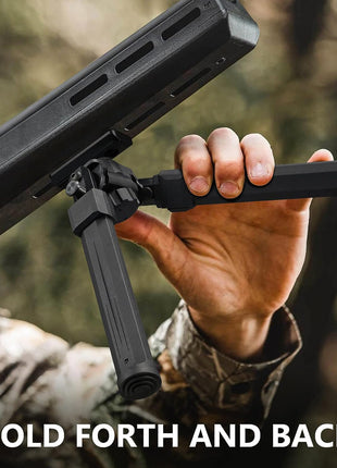 Foldable and Durable Rifle Bipod for Hunting
